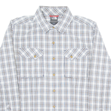 THE NORTH FACE Mens Shirt White Check Long Sleeve S