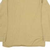 Mens Plain Shirt Brown Long Sleeve S
