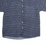 ROB CAMICIE Mens Shirt Blue Geometric XL