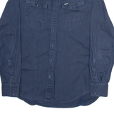 G-STAR Mens Plain Shirt Blue Long Sleeve M