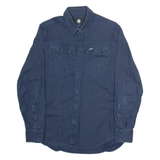 G-STAR Mens Plain Shirt Blue Long Sleeve M