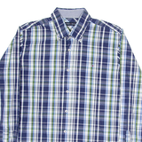 TOMMY HILFIGER Mens Shirt Blue Check Long Sleeve XL