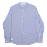 NAPAPIJRI Mens Shirt Blue Check Long Sleeve M