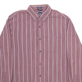 GAP Mens Shirt Maroon Striped Long Sleeve M