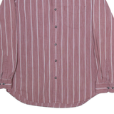 GAP Mens Shirt Maroon Striped Long Sleeve M