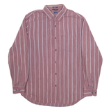 GAP Mens Shirt Maroon Striped Long Sleeve M