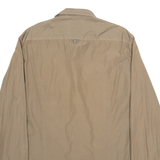 BOSS Mens Plain Shirt Brown Long Sleeve L