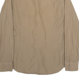 BOSS Mens Plain Shirt Brown Long Sleeve L