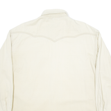 BIG STAR Mens Plain Shirt Beige Long Sleeve L
