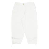 Womens Pedal Pushers Shorts Cream Slim S W28