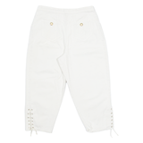 Womens Pedal Pushers Shorts Cream Slim S W28