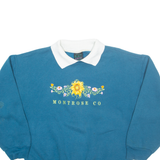 HABITAT Montrose Colorado Womens Sweatshirt Blue Collared 90s USA L