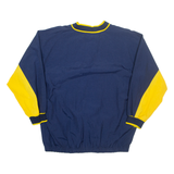 NIKE Mens Sweatshirt Blue V-Neck Nylon L