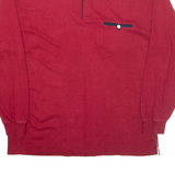 Mens Sweatshirt Red Collared L