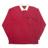 Mens Sweatshirt Red Collared L