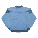 Button Up Mens Sweatshirt Blue V-Neck L