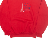 JERZEES Paris Las Vegas Mens Sweatshirt Red USA M