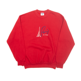 JERZEES Paris Las Vegas Mens Sweatshirt Red USA M