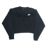 NIKE Cropped Womens Sweatshirt Black XS