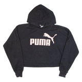 PUMA Cropped Oversize Girls Black Hoodie XL