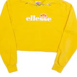 ELLESSE Cropped Womens Yellow Hoodie UK 6