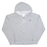 REEBOK Womens Grey Hoodie Full Zip L