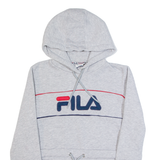 FILA Cropped Womens Grey Hoodie UK 10