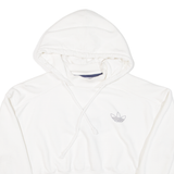ADIDAS Cropped Womens White Hoodie UK 12