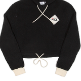 FILA Cropped Womens Black Hoodie M