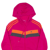 ADIDAS Womens Pink Hoodie Full Zip S