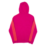 ADIDAS Womens Pink Hoodie Full Zip S