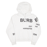 BURBERRY Mens White Hoodie XS