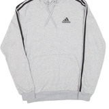 ADIDAS Mens Grey Hoodie S