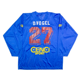 KETTE Montreal Hockey D. Vogel Mens Jersey Blue Long Sleeve USA V-Neck XL