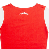 ADIDAS Womens T-Shirt Red UK 12