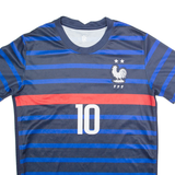 France Football Federation Mbappe Mens Football Shirt Jersey Blue S