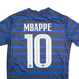 France Football Federation Mbappe Mens Football Shirt Jersey Blue S