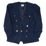 MADELEINE Womens Blazer Jacket Blue Viscose 90s M