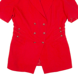 EXTENZO Womens Blazer Jacket Red Viscose 90s M
