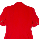 EXTENZO Womens Blazer Jacket Red Viscose 90s M