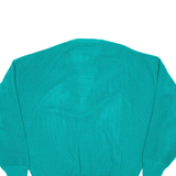 SERGIO DI LAURENTI Womens Jumper Green V-Neck Waffle Knit XL