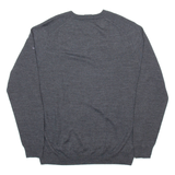 NIKE Mens Jumper Grey V-Neck Tight Knit Wool 2XL