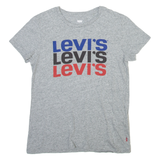 LEVI'S Mens T-Shirt Grey Crew Neck XS