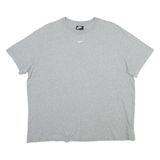NIKE Womens T-Shirt Grey Crew Neck L