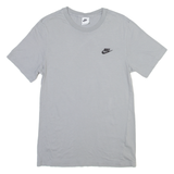 NIKE Mens T-Shirt Grey Crew Neck S