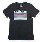 ADIDAS Mens T-Shirt Black Crew Neck S
