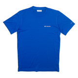 COLUMBIA Mens T-Shirt Blue Crew Neck S