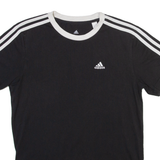 ADIDAS Womens T-Shirt Black Crew Neck XS