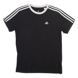 ADIDAS Womens T-Shirt Black Crew Neck XS