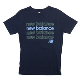 NEW BALANCE Mens T-Shirt Blue Crew Neck M